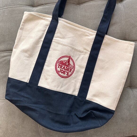 Trader Joe's Canvas Tote Bag NWT - Picture 2 of 6